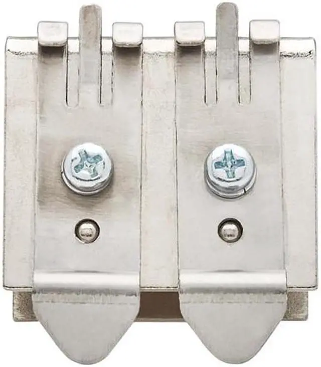 Alt view image 5 of 5 - Tripp Lite by Eaton 2-Port Metal DIN-Rail Mounting Module for Snap-In Keystone Jacks and Couplers Silver TAA N063002