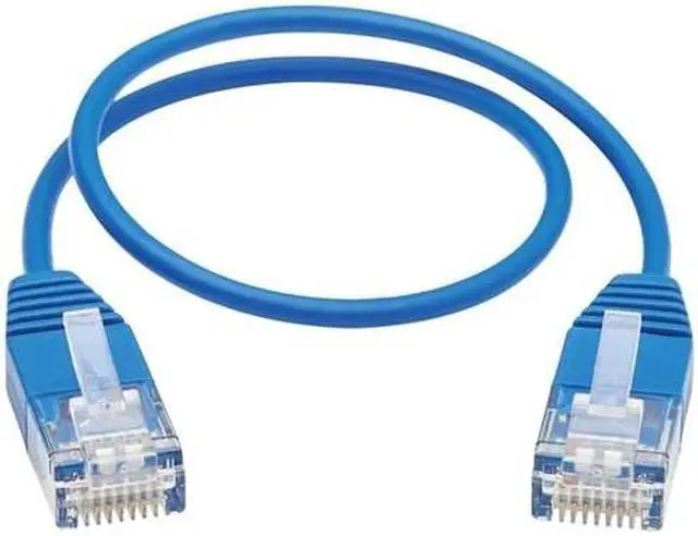 Alt view image 10 of 11 - Tripp Lite Cat6 Gigabit Molded Ultra-Slim Utp Ethernet Cable (Rj45 M/M) Blue 1 Ft.