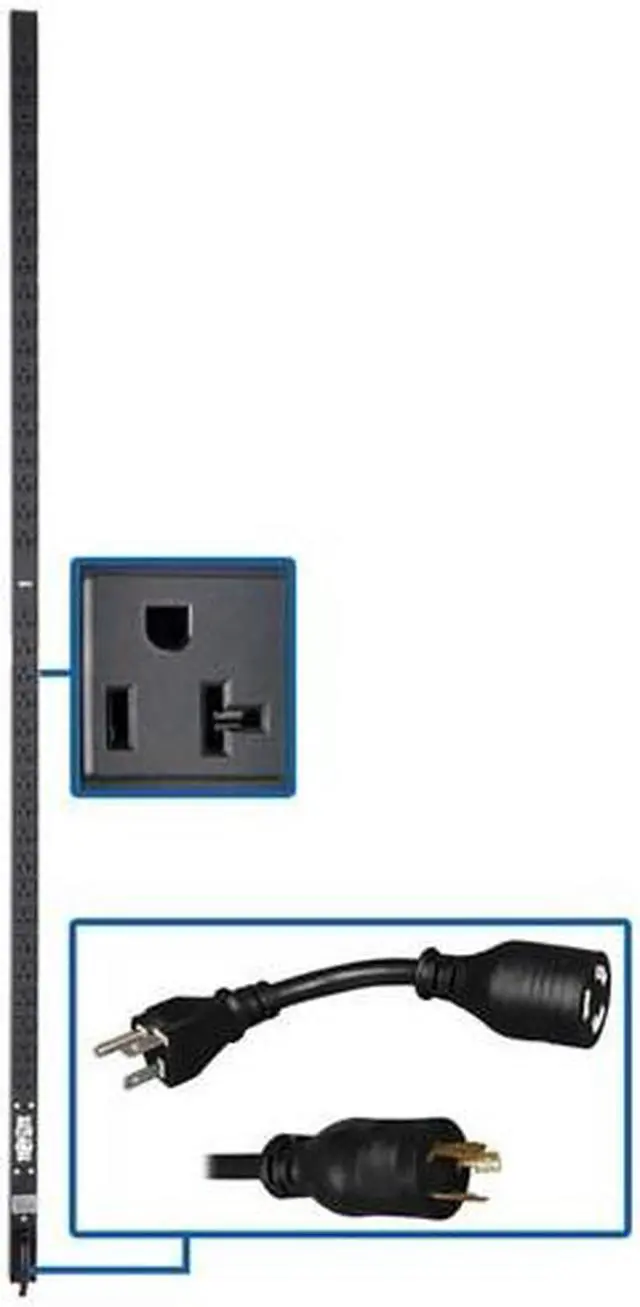 Alt view image 10 of 10 - Tripp Lite PDUV20-72 36-Outlet PDU - Basic - NEMA 5-20P, NEMA L5-20P - 36 x NEMA 5-15/20R - 120 V AC - 0U - Vertical - Rack-mountable