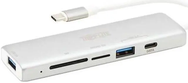 Alt view image 14 of 19 - Tripp Lite USB C Multiport Adapter 2x USB-A 1x USB-C Card Reader U4600022AMC1