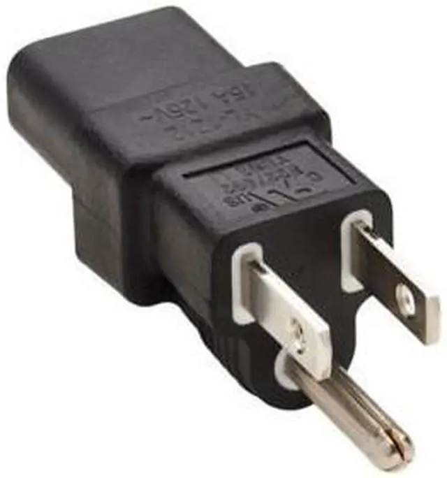 Alt view image 4 of 13 - Tripp Lite P006-000 NEMA 5-15P to IEC-320-C13 Power Cord Adapter - 10A, 125V, Black