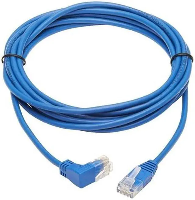 Alt view image 5 of 5 - TRIPP LITE N204-S10-BL-UP 10 ft. Cat 6 Blue Up-Angle Gigabit Molded Slim UTP Ethernet Cable (RJ45 Right-Angle Up M to RJ45 M)
