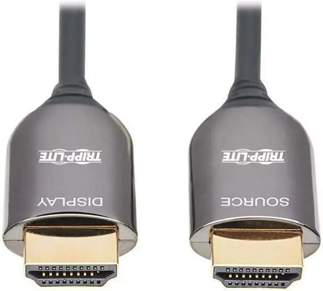 Alt view image 8 of 11 - Tripp Lite P568F-10M-8K6 HDMI Fiber Active Optical Cable, M-M, Black, 10 m (33 ft.)