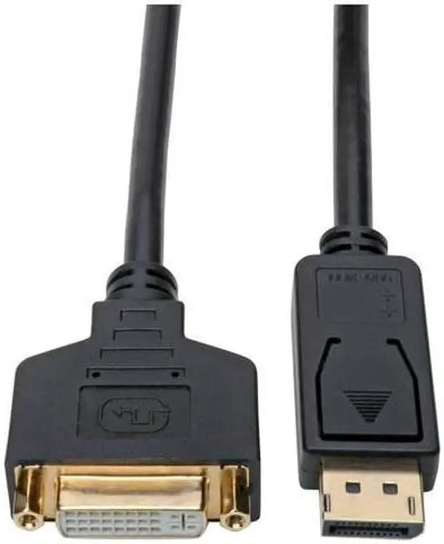 Alt view image 14 of 17 - Tripp Lite Displayport To Dvi Adapter Converter Cable M/F 1080P Black 1Ft