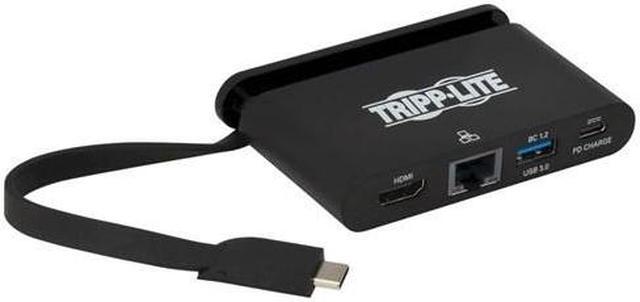 Alt view image 15 of 20 - Tripp Lite U444-T6N-H4GUBC Docking Station - for Notebook/Tablet PC/Desktop PC/Smartphone - 100 W - USB 3.1 Type C - 3 x USB Ports - 1 x USB 3.0 - Network (RJ-45) - HDMI - Thunderbolt - Wired
