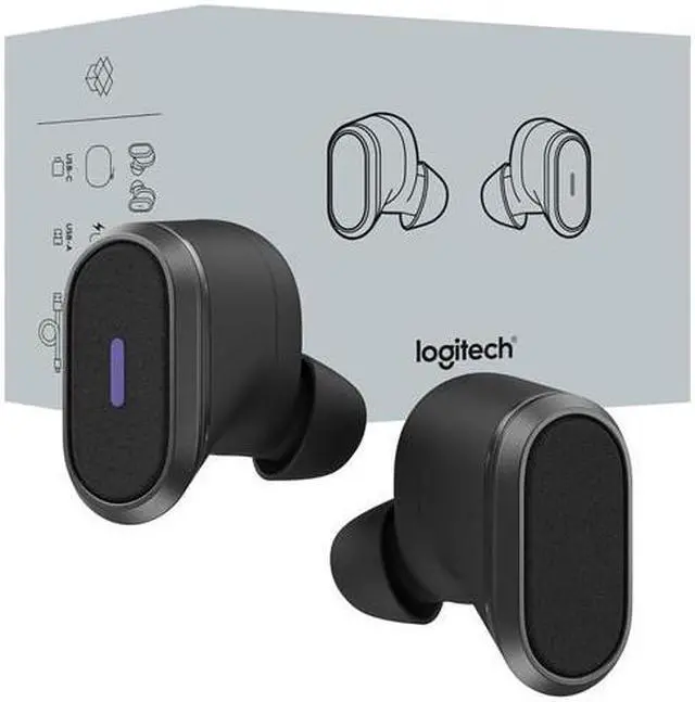 Alt view image 16 of 20 - Logitech Zone True Wireless - Stereo - USB Type A - True Wireless - Bluetooth - 98.4 ft - 20 Hz - 20 kHz - Earbud - Binaural - In-ear - Noise Cancelling, Omni-directional, MEMS Technology Microphone -