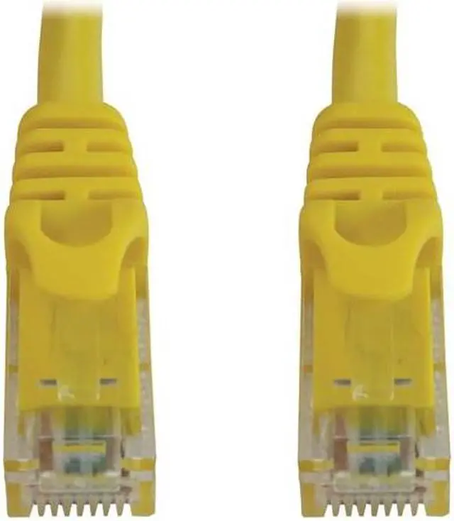 Alt view image 8 of 10 - Tripp Lite Cat6a 10G Snagless Molded UTP Ethernet Cable (RJ45 M/M), PoE, Yellow, 1 ft. (0.3 m) - 1 ft Category 6a Network Cable for Network Device, Switch, Patch Panel, Server, Router, Hub, Printer, C