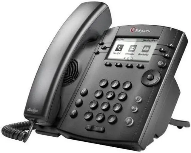 Alt view image 2 of 4 - Polycom 2200-46161-025-R with Power Adapter 6-line Entry-Level Business Media Phone with Gigabit Ethernet