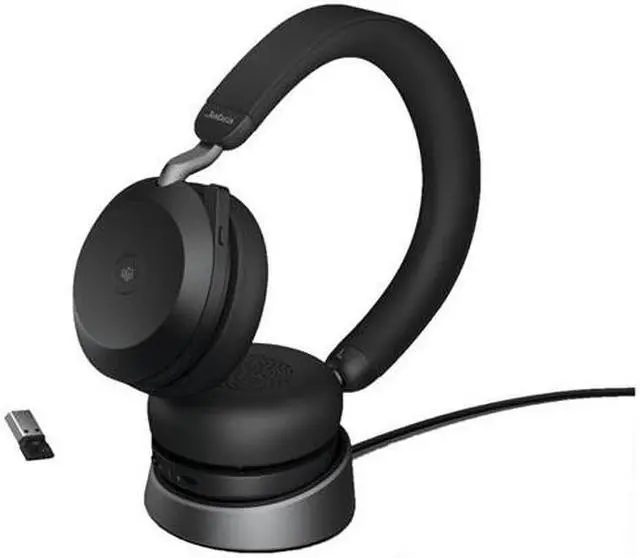 Main image of Jabra Evolve2 75 UC with Charging Stand-Black-USB-C-27599-989-889 Evolve2 75 UC Stereo with Charging Stand