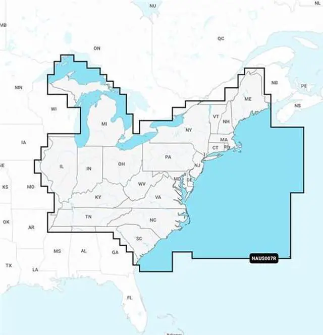 Main image of Navionics Plus NAUS007R US East - MicroSD Card Navionics NAUS007R U.S. East - MicroSD Card