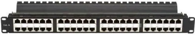 Alt view image 5 of 6 - Black Box SpaceGAIN CAT5e High-Density Feed-Through Patch Panel Shielded 48-Port 1U
