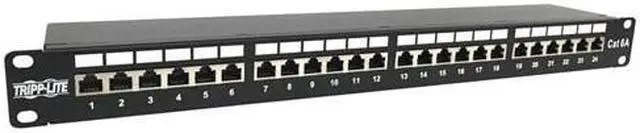 Alt view image 5 of 13 - Tripp Lite 24-Port Cat6a Shielded Patch Panel - 10 Gbps, STP, 110 Punch Down, RJ45, 1U, TAA