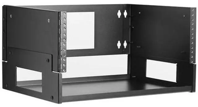 Alt view image 9 of 11 - Tripp Lite 4U Wall Mount Bracket Rack Enclosure for Small Switches and Patch Panels, 14.75 inches Deep, Hinged Door for Equipment Access, 5-Year Warranty (SRWO4UBRKTSHELF)