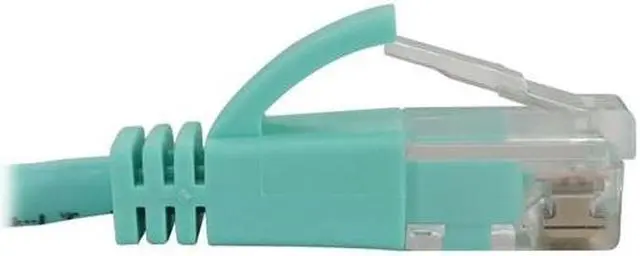 Alt view image 7 of 9 - Tripp Lite Cat6a 10G Snagless Molded Slim UTP Ethernet Cable (RJ45 M/M), PoE, Aqua, 20 ft. (6.1 m) - 20 ft Category 6a Network Cable for Network Device, Server, Switch, Router, Hub, Printer, Computer,