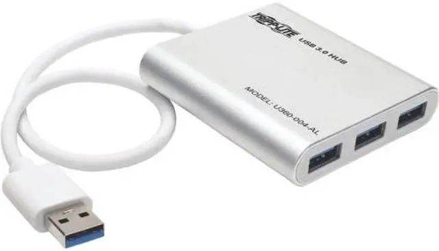 Alt view image 2 of 15 - Tripp Lite 4-Port Portable USB 3.0 SuperSpeed Mini Hub, Aluminum