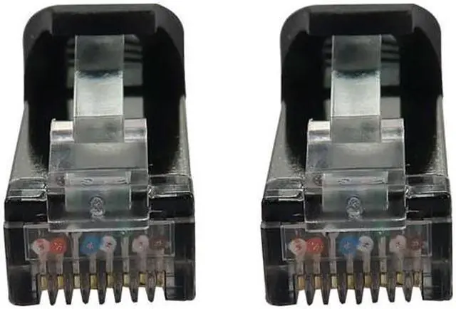 Alt view image 8 of 9 - Tripp Lite Cat6a 10G Snagless Shielded Slim STP Ethernet Cable (RJ45 M/M), PoE, Black, 3 ft. (0.9 m) - 3 ft Category 6a Network Cable for Network Device, Server, Switch, Router, Hub, Printer, Computer