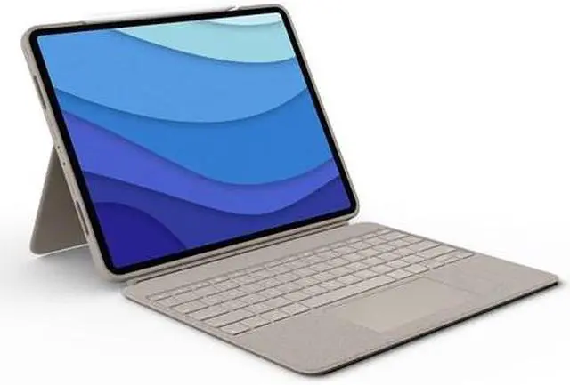 Alt view image 9 of 20 - Logitech Combo Touch Keyboard/Cover Case Folio for 12.9" Apple Logitech iPad Pro 5th Generation Tablet Sand 920010119