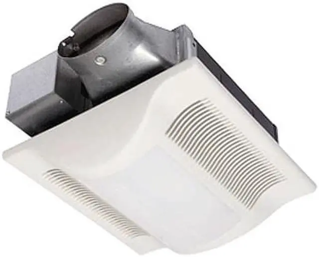 Alt view image 2 of 6 - PANASONIC FANS - WHISPERVALUE FV-08VSL3 - BATHROOM EXHAUST FAN WITH LIGHT - 80 CFM - 1.3 SONES - 4 INCH OVAL DUCT