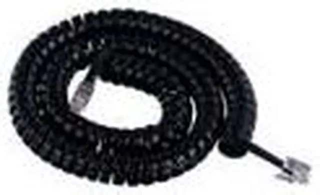 Alt view image 3 of 7 - ICC GCHA444012-FBK 12ft Black Handset Cord