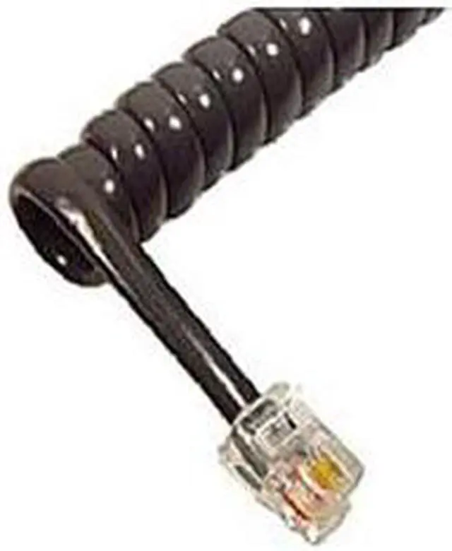 Alt view image 3 of 5 - ICC GCHA444012-FMG / 12ft Charcoal Handset Cord
