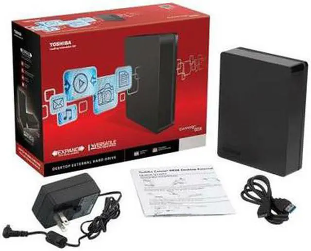 Alt view image 4 of 5 - TOSHIBA Canvio Desk 6TB USB 3.0 Desktop External Hard Drive HDWC260XK3J1 Black