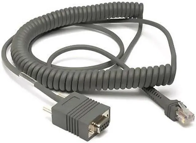 Main image of Zebra (Motorola/Symbol) CBA-R03-C12PAR Coiled RS232 Cable STD-DB9 Female TxD on 2 - 12 Ft.