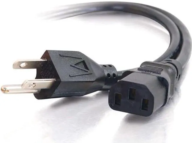 Main image of C2G 09482 18 AWG Universal Power Cord - NEMA 5-15P to IEC320C13, TAA Compliant, Black (15 Feet, 4.57 Meters)
