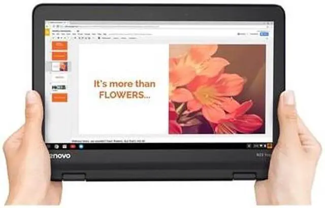 Alt view image 3 of 12 - Lenovo N23 Yoga ZA260016US 11.6" Touchscreen LCD 2 in 1 Chromebook - MediaTek M8173C - 4 GB LPDDR4 - 32 GB Flash Memory - Chrome OS - 1366 x 768 - In-plane Switching (IPS) Technology - Convertible
