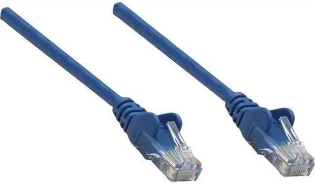 Alt view image 7 of 20 - Intellinet Network Cable, Cat5e, UTP, RJ45 Male / RJ45 Male, 3.0 m (10 ft.), Blue
