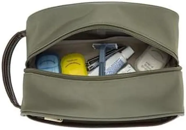 Alt view image 4 of 16 - Travelon Classic Plus Top Zip Toiletry Kit Travel Accessory Bag Olive