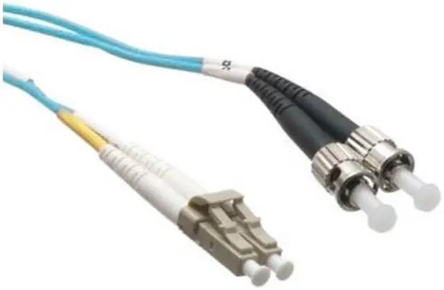 Alt view image 4 of 5 - AXIOM LC/ST MULTIMODE DUPLEX OM4 50/125 FIBER OPTIC CABLE 0.5M