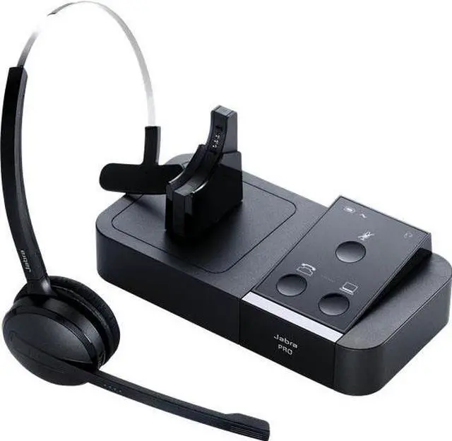 Alt view image 2 of 3 - Jabra PRO 9450 Flex Mono Wireless Headset Enhanced Noise Cancellation w/ Convenient Flexible Boom