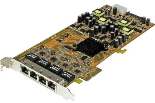 Alt view image 4 of 9 - StarTech.com 4 Port Gigabit Power over Ethernet PCIe Network Card - PSE / PoE PCI Express NIC