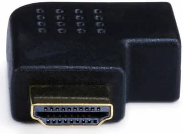 Alt view image 4 of 10 - Monoprice HDMI Right Angle Port Saver Adapter (Male to Female), 90-Degree, Vertical Flat Left