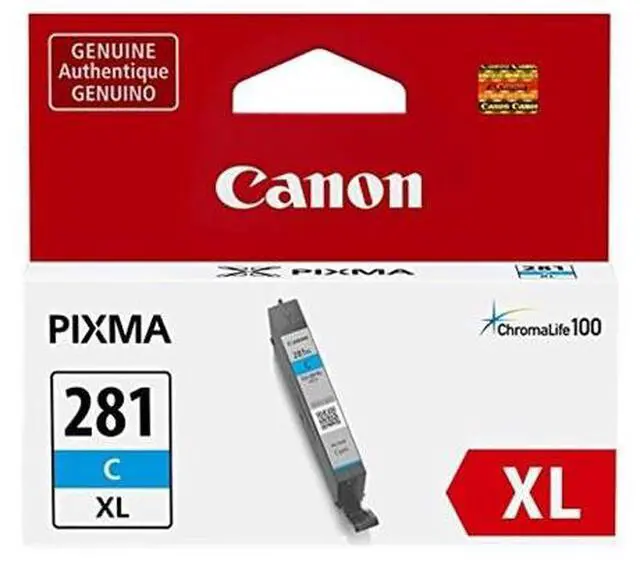 Alt view image 3 of 14 - Canon CLI-281XL Original Ink Cartridge - Cyan - Inkjet - 1 Each