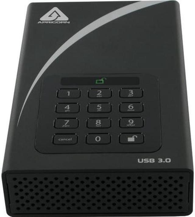 Alt view image 4 of 11 - APRICORN Aegis Padlock DT 4TB USB 3.0 External Hard Drive ADT-3PL256-4000 Black