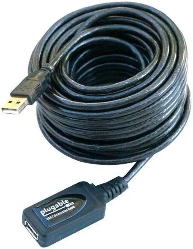 Alt view image 5 of 9 - Plugable 10 Meter (32 Foot) USB 2.0 Active Extension Cable Type A Male to A Female - Driverless