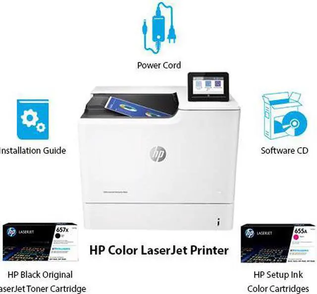 Alt view image 7 of 19 - HP LaserJet Enterprise M653dn Color Laser Printer w/ Auto Duplex, J8A04A