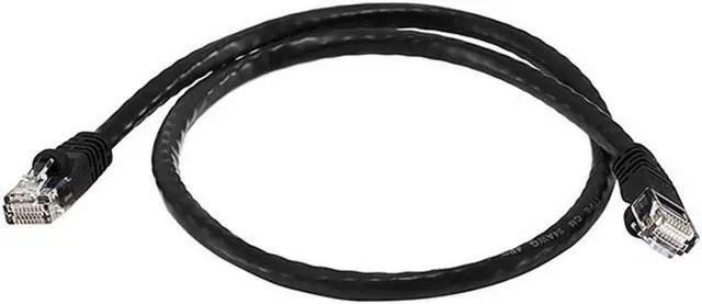 Alt view image 8 of 12 - Monoprice Cat5e Ethernet Patch Cable - Network Internet Cord - RJ45, Stranded, 350Mhz, UTP, Pure Bare Copper Wire, 24AWG, 2ft, Black