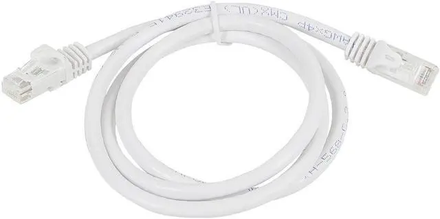 Main image of Monoprice Cat5e Ethernet Patch Cable - 3 Feet - White | Network Internet Cord - Snagless RJ45, Stranded, 350Mhz, UTP, Pure Bare Copper Wire, 24AWG - Flexboot Series