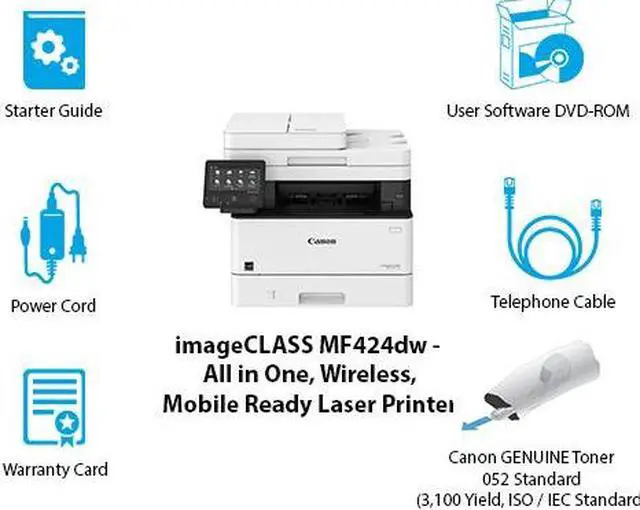 Alt view image 12 of 19 - Canon MF424dw Laser Multifunction Printer MF424dw laser Multifunction Printer