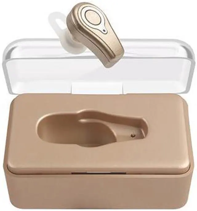 Main image of DPRUI wireless headphones with Charging Box Wireless Stereo Earbud Business Earphone Bluetooth headphones for a mobile phone (Gold)