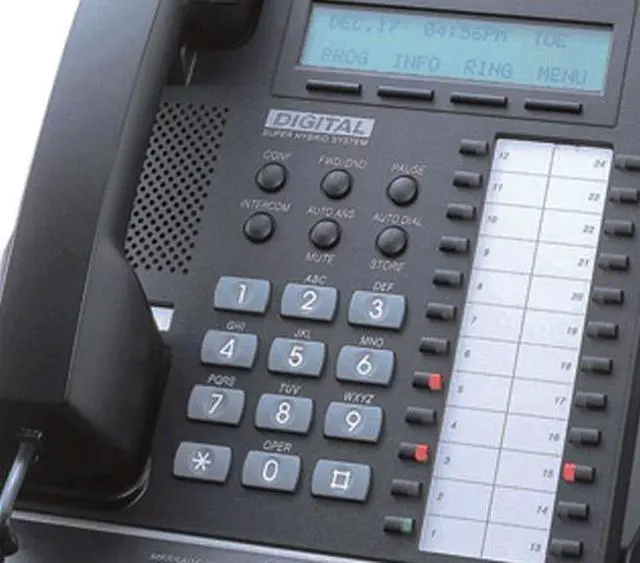 Alt view image 5 of 7 - Panasonic KX-T7633B-R Digital Corded Phone W/ 3-Line Backlit LCD Display And 24 Programmable Line Buttons