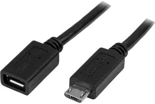 Alt view image 2 of 7 - StarTech.com 0.5m 20in Micro-USB Extension Cable - M/F - Micro USB Male to Micro USB Female Cable