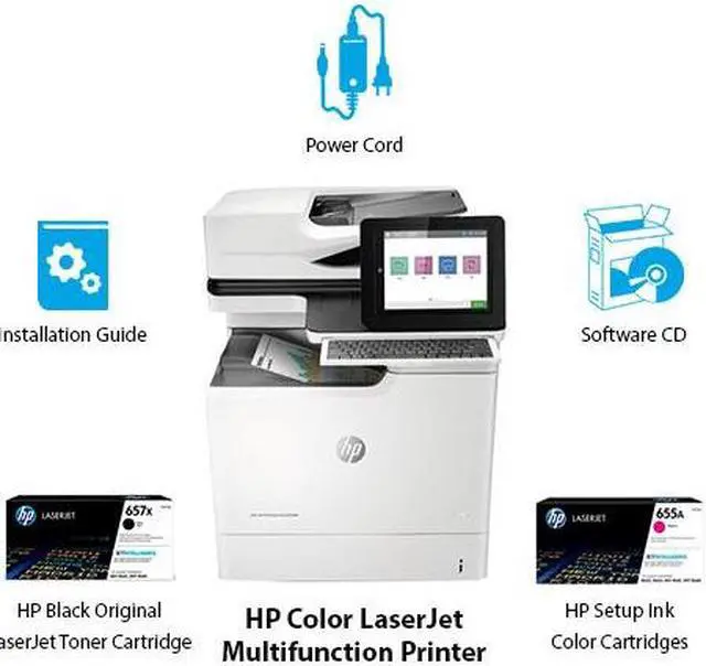 Alt view image 13 of 20 - HP LaserJet Enterprise MFP M681dh - Multifunction printer - color - laser Business Printers