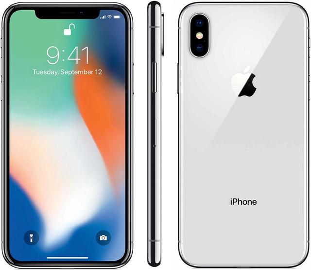 Refurbished: Apple iPhone X | Unlocked | Silver | 256 GB - Newegg.com