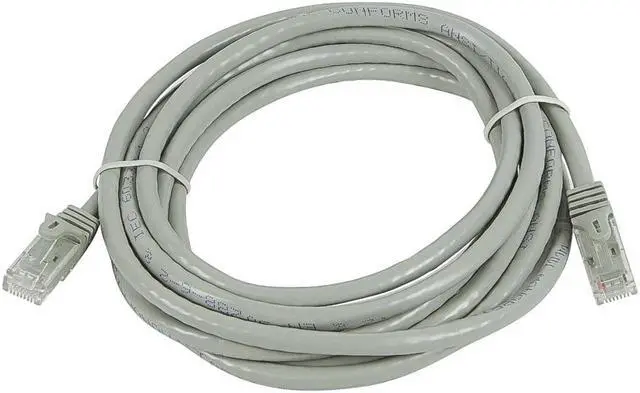 Alt view image 3 of 10 - Monoprice Cat5e Ethernet Patch Cable - 10 Feet - Gray | Network Internet Cord - RJ45, Stranded, 350Mhz, UTP, Pure Bare Copper Wire, 24AWG - Flexboot Series
