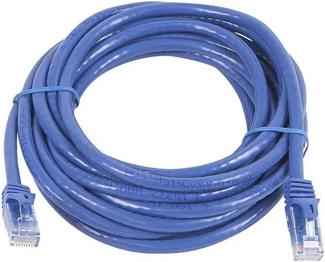 Alt view image 3 of 10 - Monoprice Flexboot Cat5e Ethernet Patch Cable - Network Internet Cord - RJ45, Stranded, 350Mhz, UTP, Pure Bare Copper Wire, 24AWG, 14ft, Blue