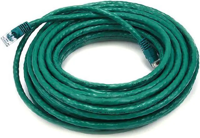 Alt view image 3 of 15 - Monoprice Cat5e Ethernet Patch Cable - 50 Feet - Green | Network Internet Cord - RJ45, Stranded, 350Mhz, UTP, Pure Bare Copper Wire, 24AWG