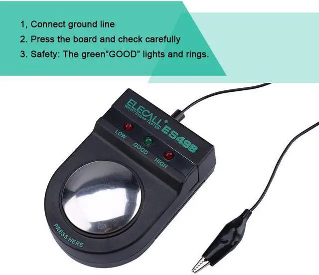 Alt view image 6 of 6 - ES498 Electrostatic Strap Tester Anti Static Anti-Static Wrist Strap Measurement Wrist Strap Tester